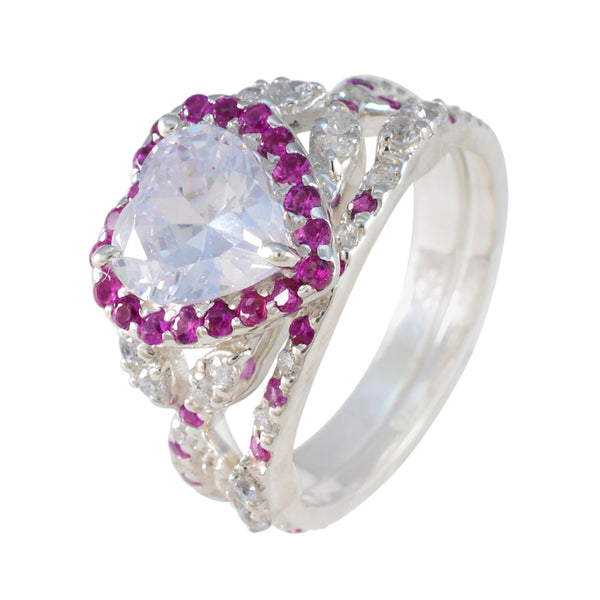 Pink CZ Halo German 925 Silver Pink Gemstone Tiny Cultural Ring Jewelry
