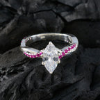 Pink CZ Halo African 925 Sterling Silver Pink Gems Tiny Boho Ring Jewelry