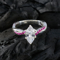 Pink CZ Halo African 925 Sterling Silver Pink Gems Tiny Boho Ring Jewelry