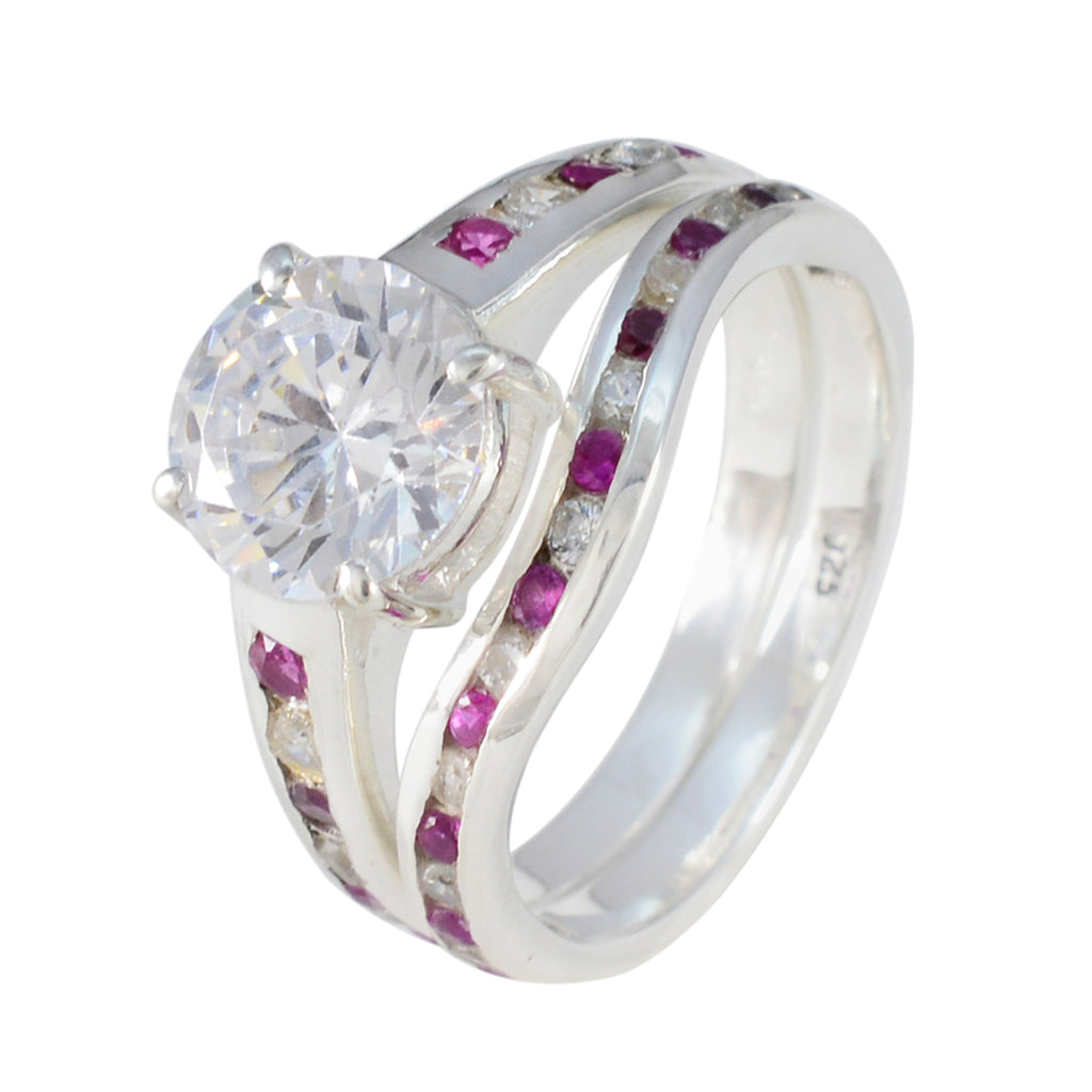 Pink CZ Halo Russian Silver Pink Gemstone Tiny Artisan Ring Jewellery