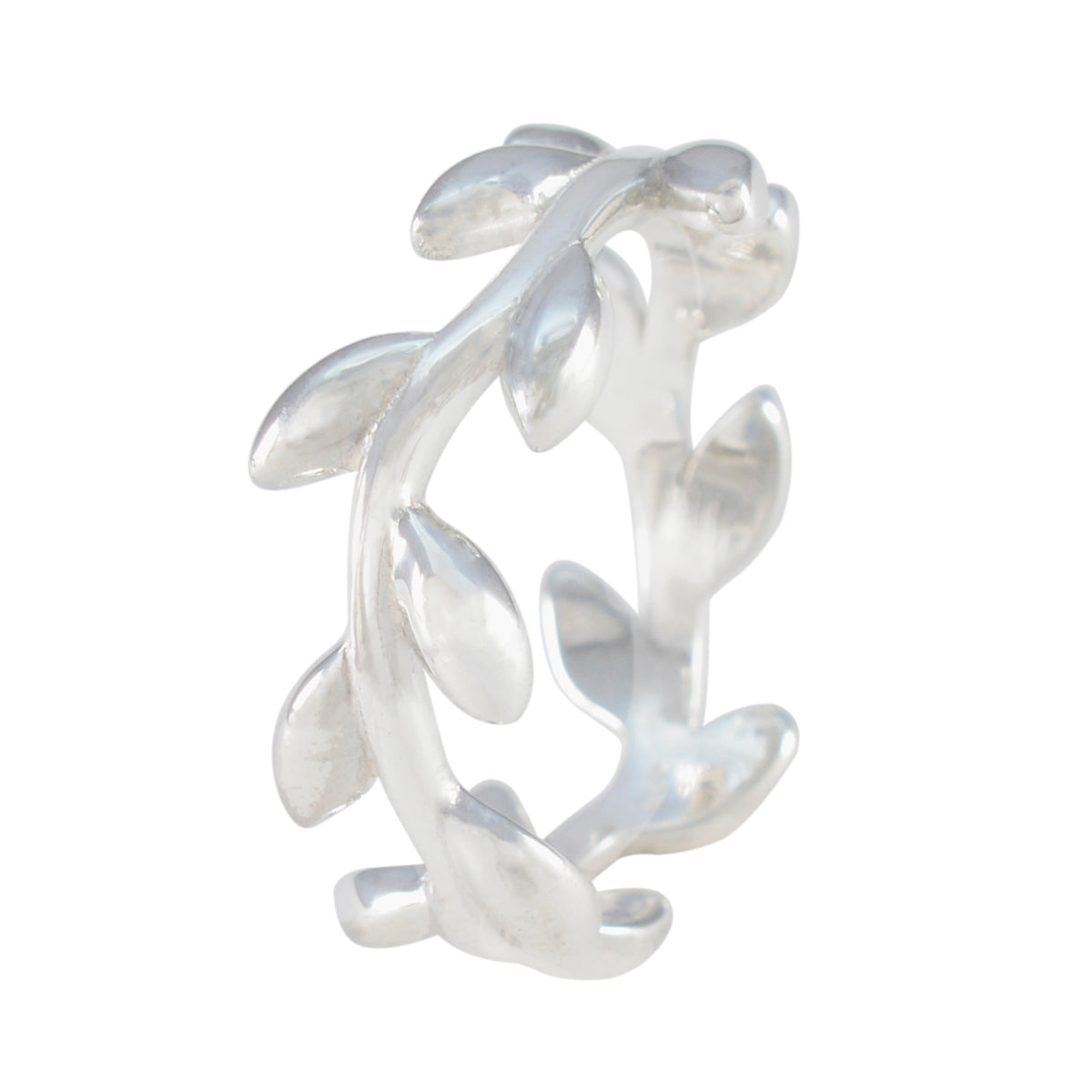 Plain Plain African Silver Gray Gemstones Slim Leafy Thumb Ring Jewelry Второстепенное изображение товара