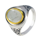 Prehnite Solitaire Mexican 925 Silver Green Gemstone Eye catching Filigree Ring Jewellery