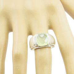 Prehnite Solitaire Indian Sterling Silver Green Gems Versatile Signet Ring Jewellery