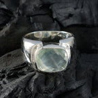 Prehnite Solitaire Moroccan 925 Sterling Silver Green Gemstone Essential  Trendy Ring Jewellery