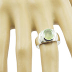 Prehnite Solitaire Moroccan 925 Silver Green Gems Eye catching propsel Ring Jewelry