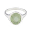 Prehnite Solitaire Moroccan 925 Silver Green Gemstones Minimal Contemporary Ring Jewellery