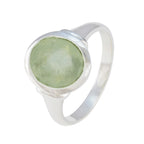 Prehnite Solitaire Moroccan 925 Silver Green Gemstones Minimal Contemporary Ring Jewellery