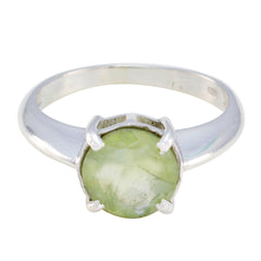 Prehnite Solitaire Moroccan 925 Sterling Silver Green Gems Tiny Contemporary Ring Jewellery