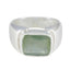 Prehnite Solitaire Egyptian Silver Green Gemstones Essential  Modern Ring Jewelry