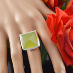 Prehnite Solitaire Egyptian 925 Silver Green Gemstone Statement Victorian Ring Jewelry