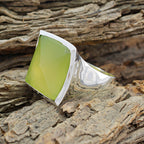 Prehnite Solitaire Egyptian 925 Silver Green Gemstone Statement Victorian Ring Jewelry