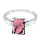 Dendrite Opal Solitaire Moroccan 92.5 Silver Pink Gems Mid weight Romantic Ring Jewellery