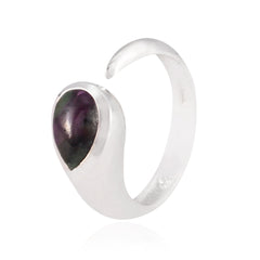 Ruby Zoisite Solitaire Moroccan Silver Red Gemstones Featherlight Graceful Ring Jewellery