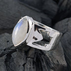Rainbow Moonstone Solitaire German 92.5 Silver White Gemstones Essential  Art Deco Ring Jewelry