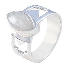 Rainbow Moonstone Solitaire German 92.5 Silver White Gemstones Essential  Art Deco Ring Jewelry