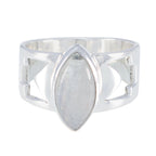 Rainbow Moonstone Solitaire German 92.5 Silver White Gemstones Essential  Art Deco Ring Jewelry