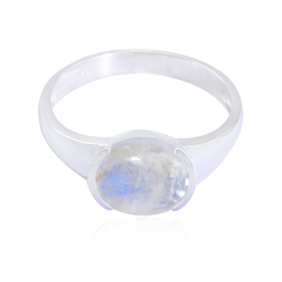 Rainbow Moonstone Solitaire American 925 Silver White Gemstones Delicate Fairytale Ring Jewellery Image principale du produit