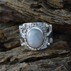 Rainbow Moonstone Solitaire French Sterling Silver White Gems Essential  Abstract Ring Jewellery