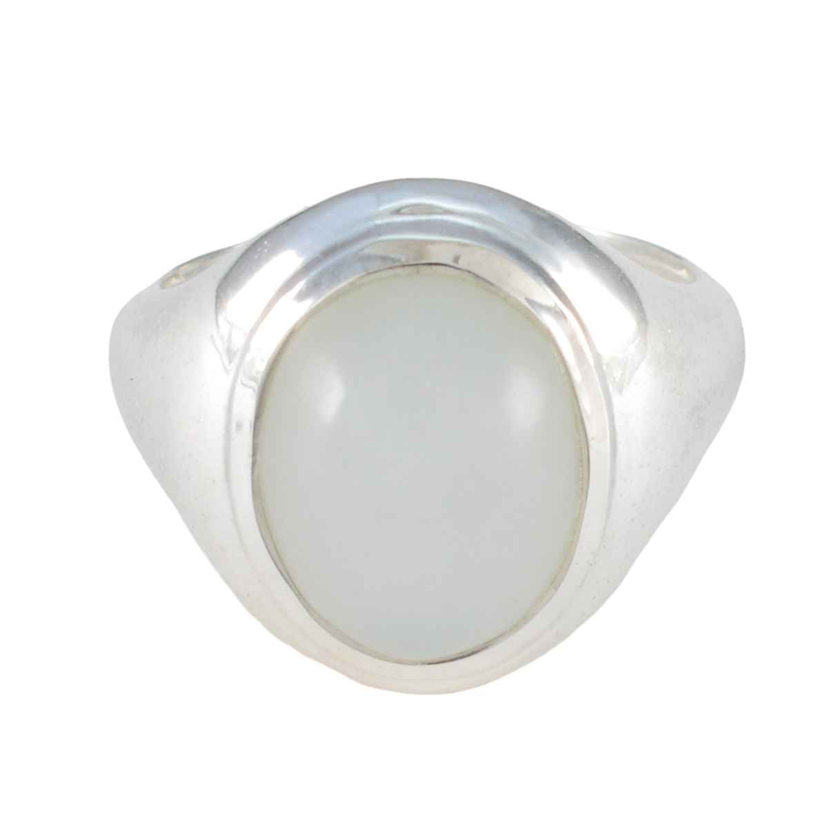 Rainbow Moonstone Solitaire Egyptian Silver White Gems Classic Glamorous Ring Jewellery