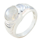 Rainbow Moonstone Solitaire Egyptian 925 Silver White Gemstones Versatile Glamorous Ring Jewellery