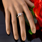 Rainbow Moonstone Solitaire Japanese 92.5 Silver White Gemstones Dainty Graceful Ring Jewellery