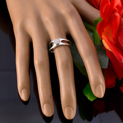 Rainbow Moonstone Solitaire Japanese 92.5 Silver White Gemstones Dainty Graceful Ring Jewellery