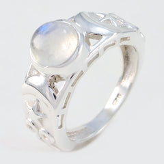 Rainbow Moonstone Solitaire Latin American Silver White Gemstones Slim Filigree Ring Jewelry