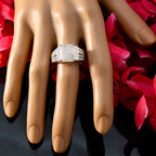 Rainbow Moonstone Solitaire Moroccan 925 Silver White Gemstones Eye catching Abstract Ring Jewellery