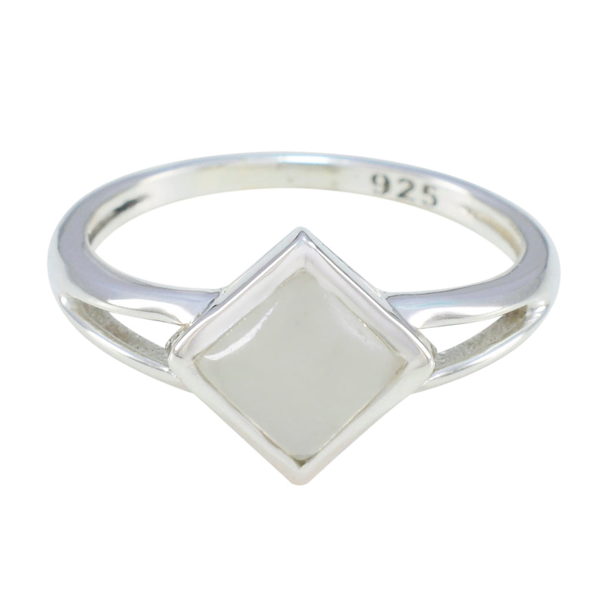 Rainbow Moonstone Solitaire Japanese Sterling Silver White Gemstones Dainty Romantic Ring Jewellery