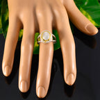 Rainbow Moonstone Solitaire Middle Eastern 925 Silver White Gems Classic Rope Wire Ring Jewelry