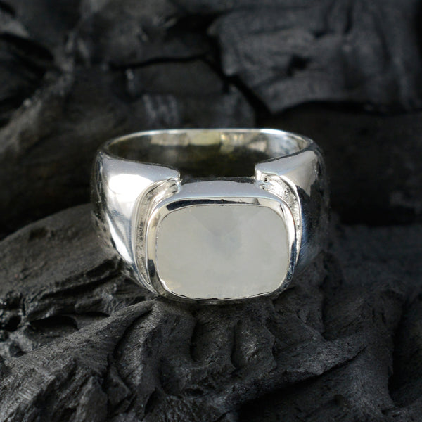 Rainbow Moonstone Solitaire French Sterling Silver White Gems Essential  Contemporary Ring Jewellery