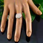 Rainbow Moonstone Solitaire Moroccan 925 Sterling Silver White Gemstones Minimal Glamorous Ring Jewelry