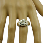 Rainbow Moonstone Solitaire French Silver White Gemstones Versatile Graceful Ring Jewellery