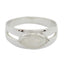 Rainbow Moonstone Solitaire Russian 92.5 Silver White Gemstones Slim Contemporary Ring Jewellery
