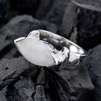 Rainbow Moonstone Solitaire Mexican 92.5 Silver White Gemstone Essential  Filigree Ring Jewellery