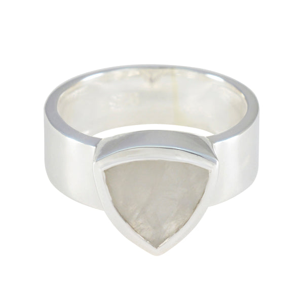 Regenbogen-Mondstein, Solitär, mexikanisches Silber, weiße Edelsteine, auffälliger Siegelring-Schmuck