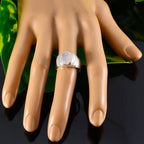 Rainbow Moonstone Solitaire Egyptian 92.5 Silver White Gemstone Eye catching valentine Ring Jewellery