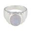 Rainbow Moonstone Solitaire Egyptian 92.5 Silver White Gemstone Eye catching valentine Ring Jewellery