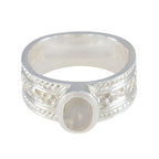 Rainbow Moonstone Solitaire Moroccan 925 Silver White Gemstones Eye catching Twist Band Jewelry