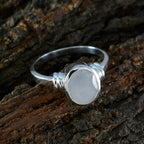 Rainbow Moonstone Solitaire Moroccan 925 Sterling Silver White Gems Mid weight Glamorous Ring Jewellery