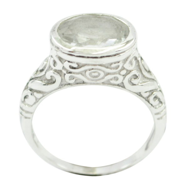 Rainbow Moonstone Solitaire Indian 92.5 Silver White Gems Minimal Art Deco Ring Jewellery