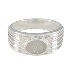 Rainbow Moonstone Solitaire African 925 Sterling Silver White Gemstone Eye catching Engagement Ring Jewelry