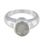 Rainbow Moonstone Solitaire African Silver White Gems Mid weight Romantic Ring Jewellery