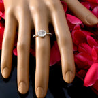 Rainbow Moonstone Solitaire Turkish 925 Silver White Gemstones Elegant  Twist Ring Jewellery