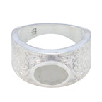 Rainbow Moonstone Solitaire African Sterling Silver White Gemstones Essential  Art Deco Ring Jewellery