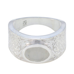 Rainbow Moonstone Solitaire African Sterling Silver White Gemstones Essential  Art Deco Ring Jewellery