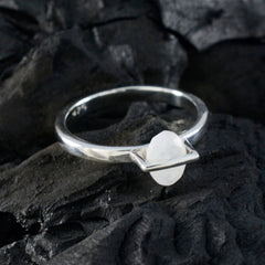 Rainbow Moonstone Solitaire American 925 Silver White Gemstones Delicate Glamorous Ring Jewellery