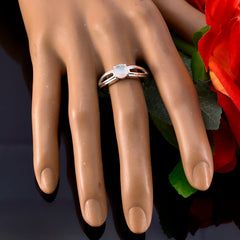 Rainbow Moonstone Solitaire Turkish 92.5 Silver White Gemstone Dainty Romantic Ring Jewellery