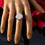 Rainbow Moonstone Solitaire Moroccan Silver White Gems Minimal Graceful Ring Jewellery