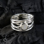 Rainbow Moonstone Solitaire Latin American 92.5 Silver White Gemstones Eye catching Rope Wire Band Jewelry